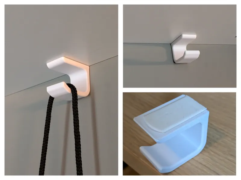 Under Cabinet Hook (for double-sided tape)