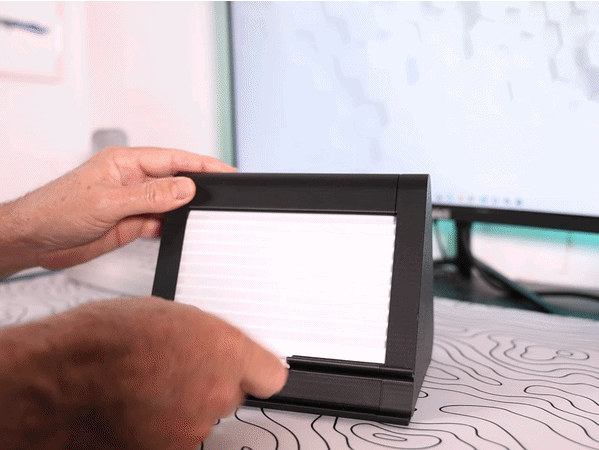 iPad Desk Organizer with Roll-Top Storage