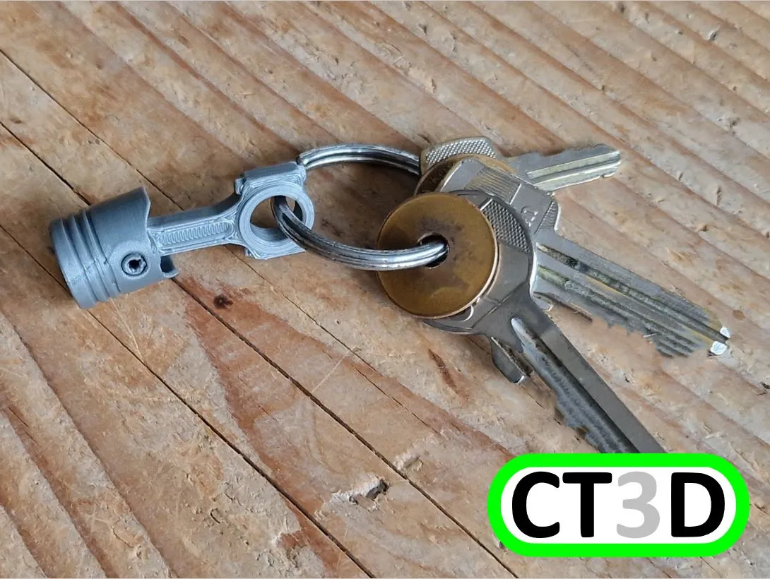 Magnetic moving Piston Keychain by Chris1974 MakerWorld: Download Free 3D Models - 3D model önizlemesi