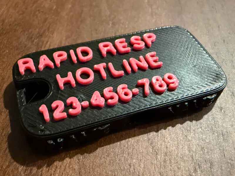 Rapid Response Hotline Whistle