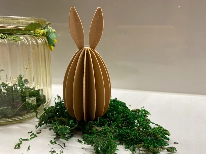 Easter egg with bunny ear