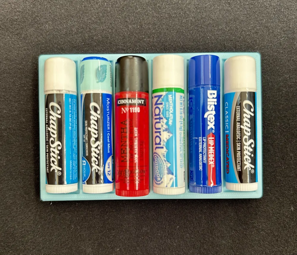 Chapstick Holder x6 - Free 3D Print Model - MakerWorld