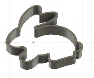 easter cookie cutter 001 (bunny, rabbit)