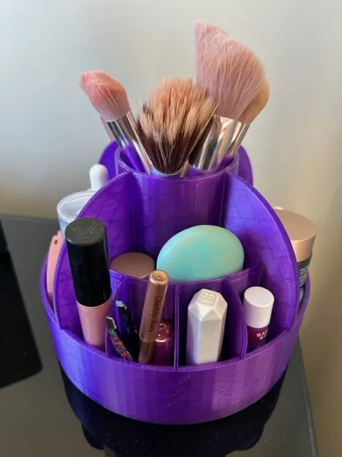 Organiseur de maquillage rotatif
