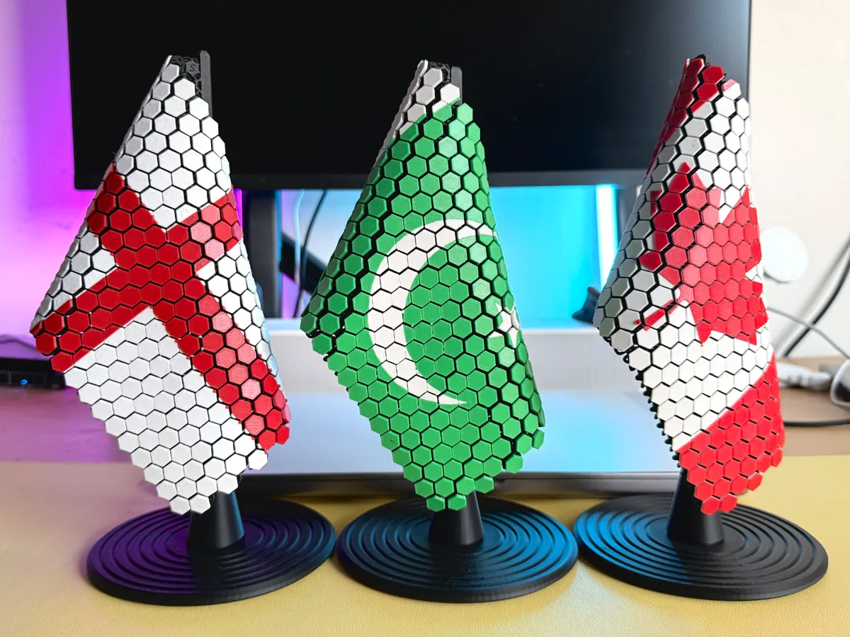 FlexWeave флаги мира в тканевом стиле - Арт и дизайн - PLA - изделие 3D-печати