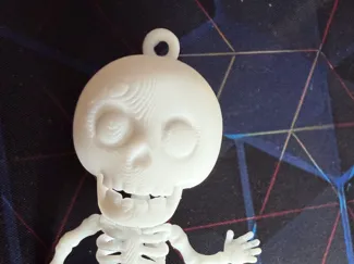 Dancing skeleton keychain