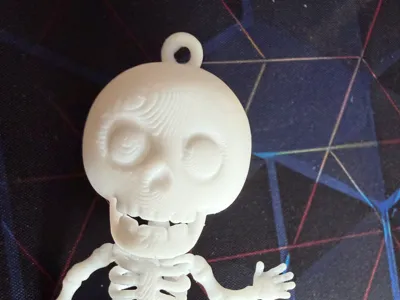 Dancing skeleton keychain