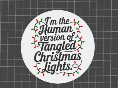 Tangled Christmas Lights Coaster