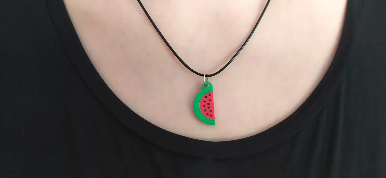Watermelon Charm - Keychain, Earrings & Necklace view 3