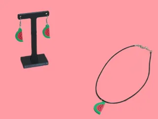 Watermelon Charm - Keychain, Earrings & Necklace