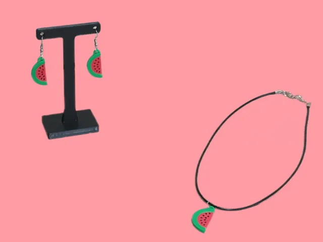 Watermelon Charm - Keychain, Earrings & Necklace