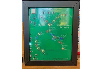 Picture Frame for the SF BART TrainTrackr LED Map