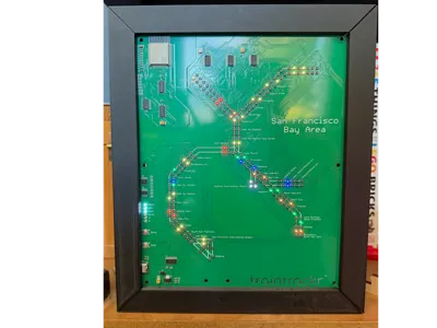 Picture Frame for the SF BART TrainTrackr LED Map