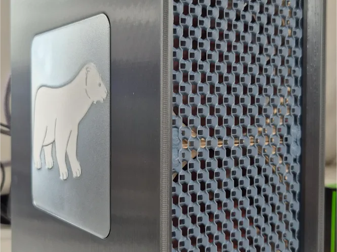 3DLP - Flipped PSU, MORE vent, hotswap logo, front