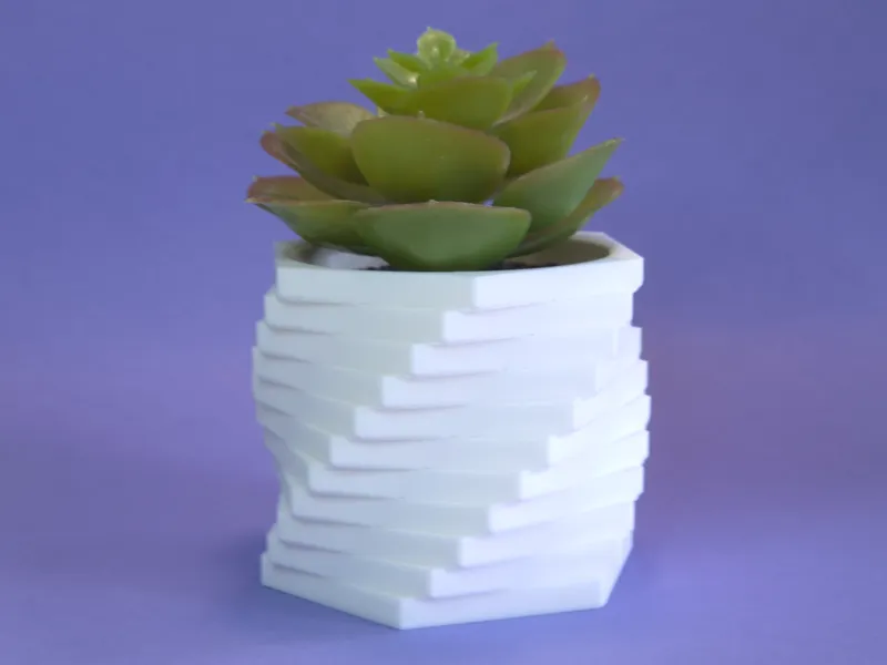 Modern Hexagonal Plant Pot (Small)