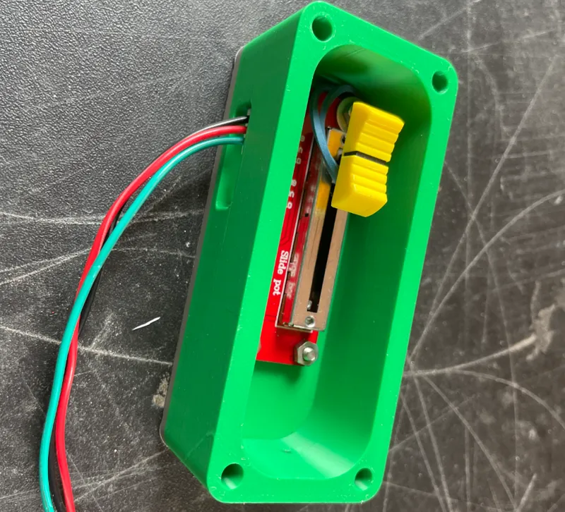 Linear potentiometer housing