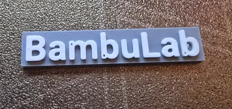 BambuLab 3D Text