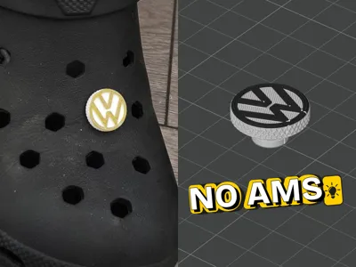 Volkswagen Logo Clogs Charm (Croc Jibbitz)