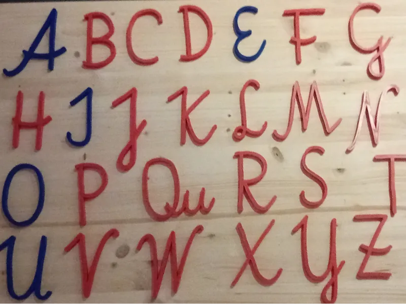 Buchstaben Schreibschrift