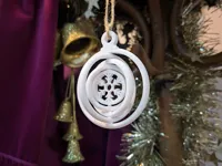 Flocon de neige gyroscopique - mini décoration hivernale — photo 3