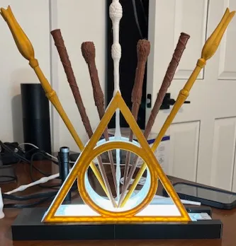 Deathly Hollows Wand Stand Base with light