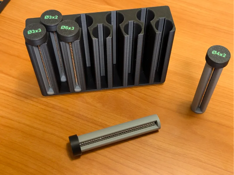 Gridfinity Magnet Tube Holder (for Magnet Tubes)