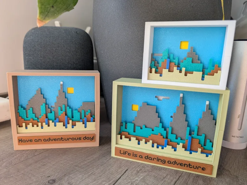 Minecraft style biome generator - wall/desk decor