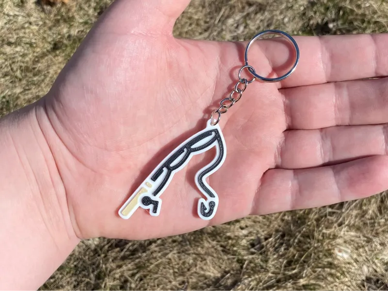 Fishing Pole Keychain
