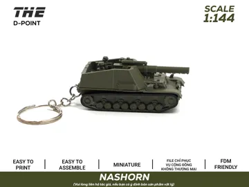 Llavero: Nashorn Tank | 1:144 Miniature Tank & Keychain — vista de referencia 4