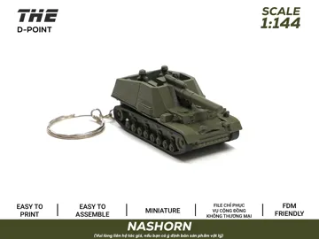 Llavero: Nashorn Tank | 1:144 Miniature Tank & Keychain — vista de referencia 3