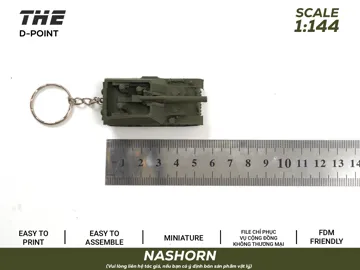 Llavero: Nashorn Tank | 1:144 Miniature Tank & Keychain — vista de referencia 2