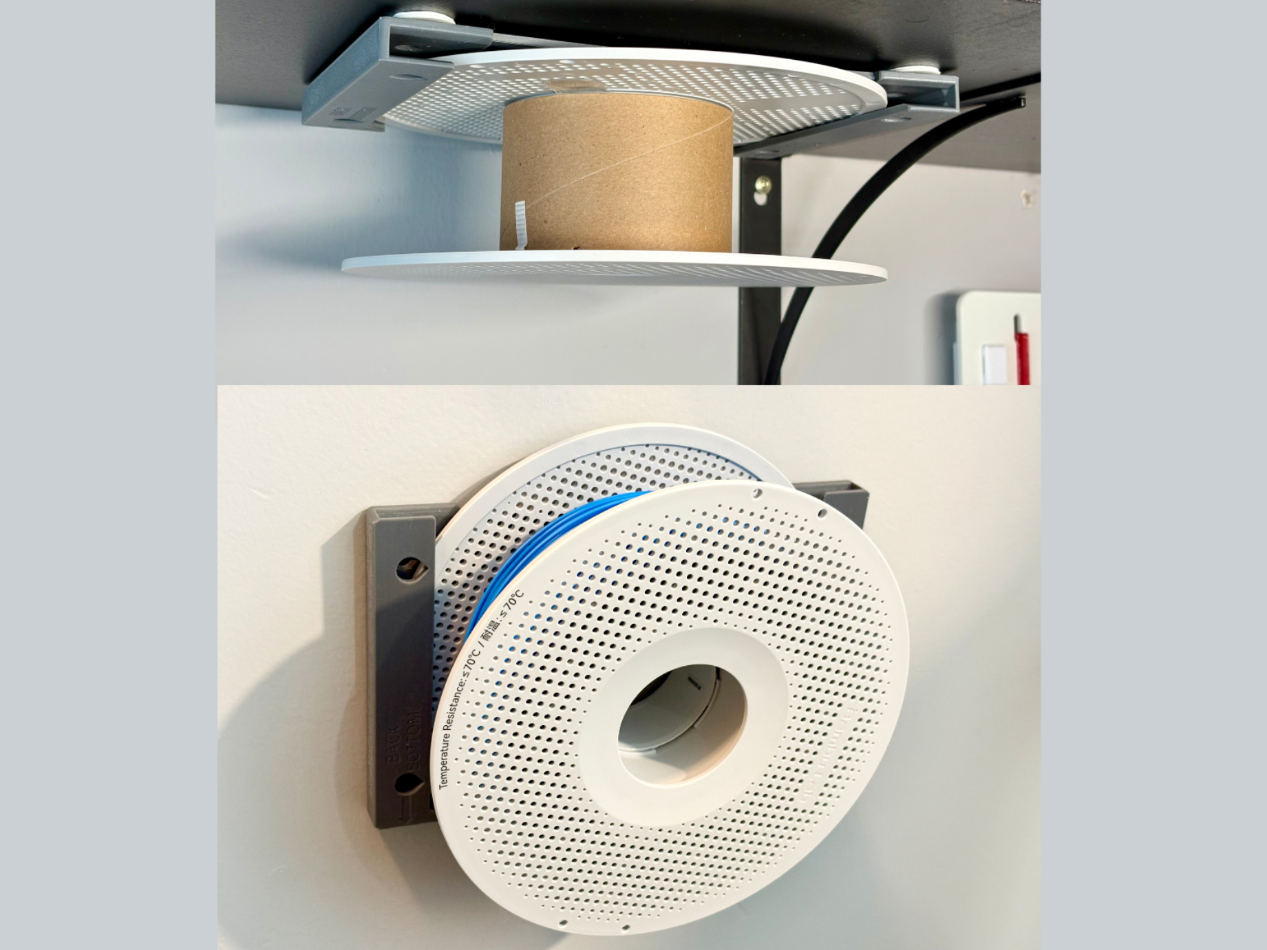 Spool Hanger - Under Shelf/Desk - Command Strips
