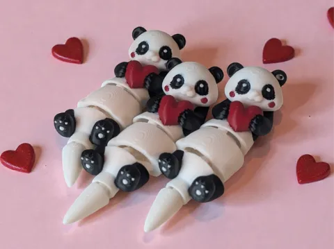 Valentine's Mini Panda - Articulated Animal Gift