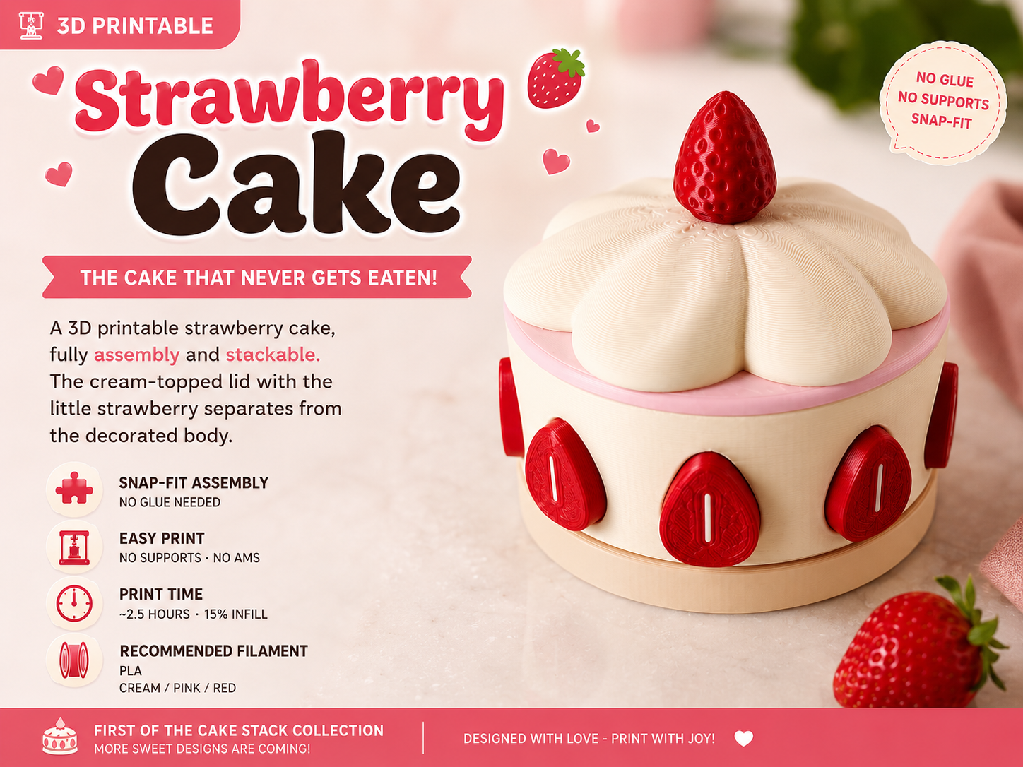 Strawberry Cake — the cake that never gets eaten!