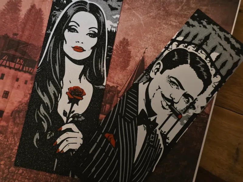 Morticia and Gomez Bookmark pair