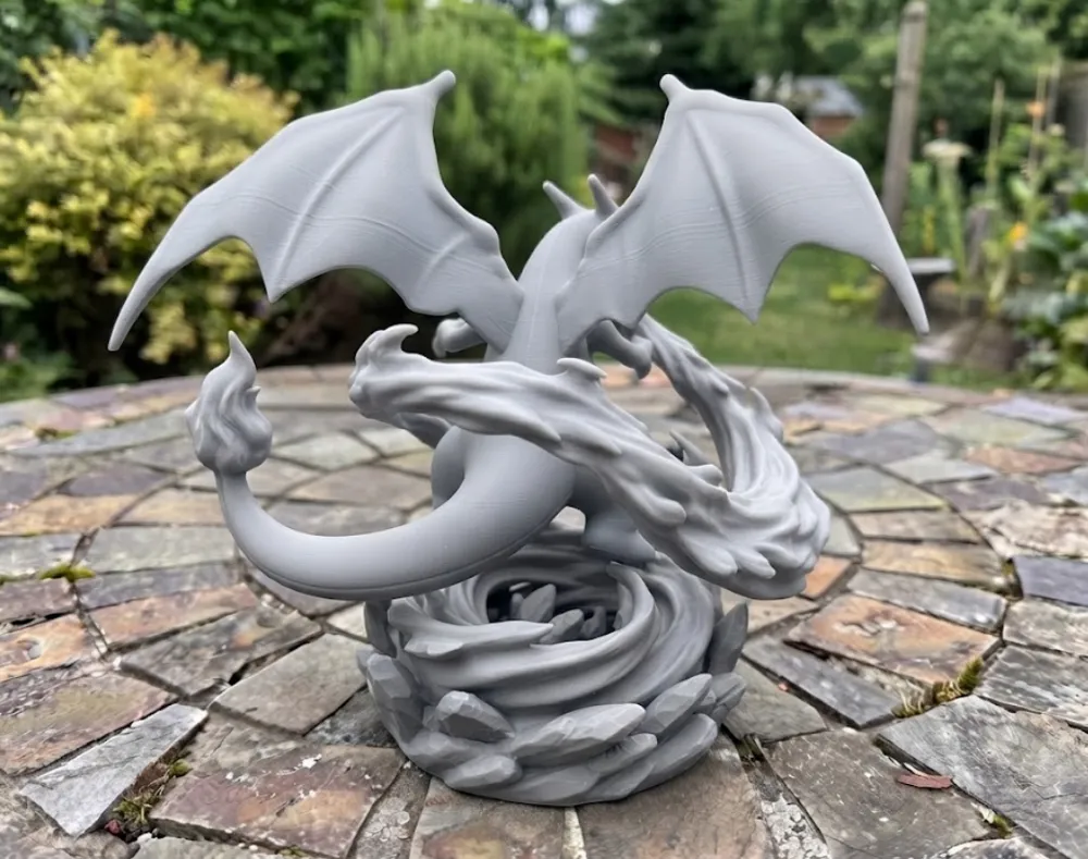 How Was Fire First Invented Charizard Fire Blast Diorama - Free 3D Print Model - MakerWorld