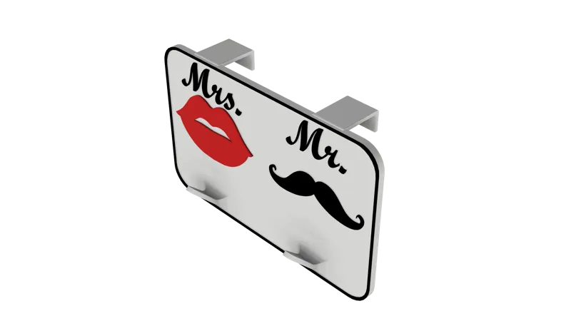 Mrs. and Mr. Over The Door Hook