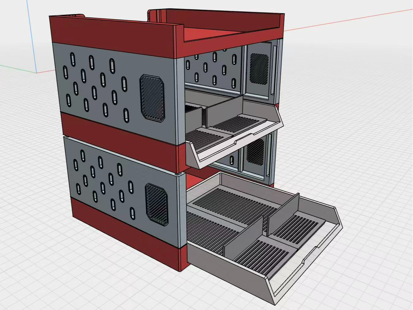 Miniatura 2 do modelo 3D 桌面收纳盒