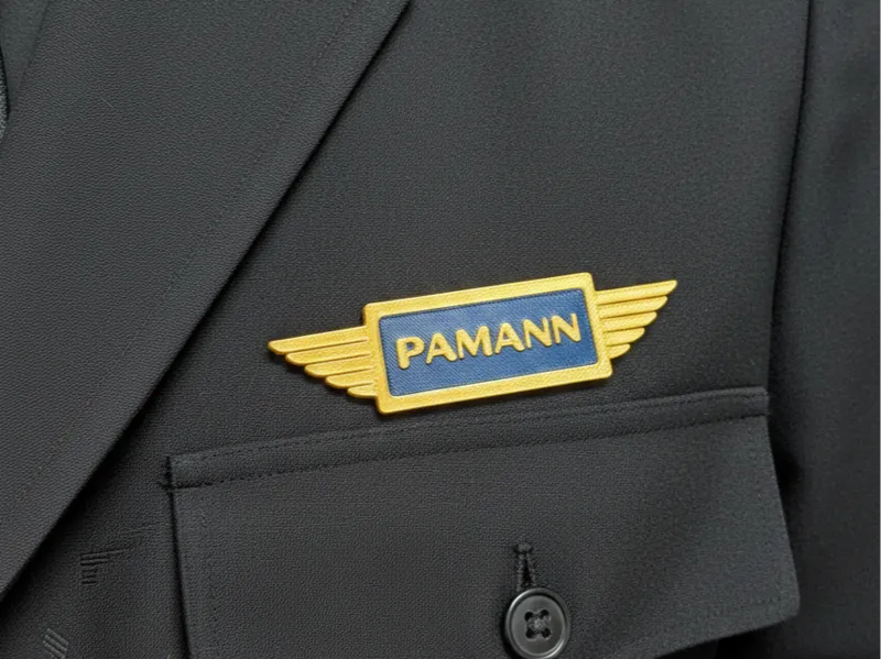 Pamann Aviation Name Badge / Pilot Wing Pin