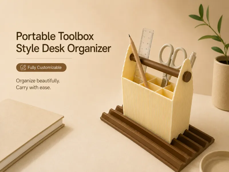 Customizable Moku Toolbox Style Desk Organizer