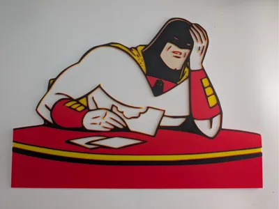 Space Ghost 2.5D Layer Stacked Art Work