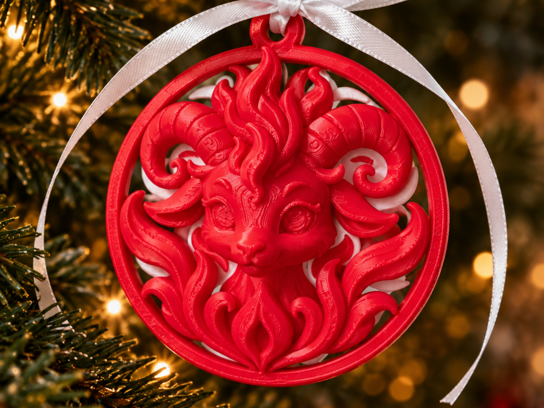 Fire Ram 2027 — Multicolor Christmas Ornament - 1
