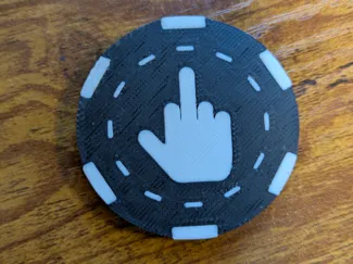 oversized flip off poker chip card protector