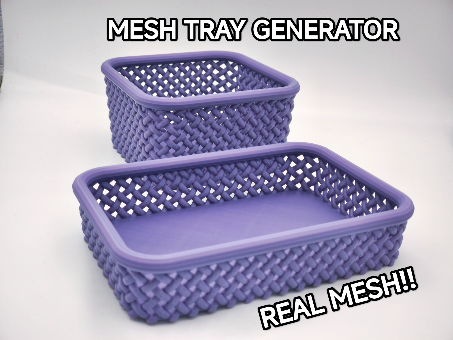 Miniatura 1 do modelo 3D REAL MESH TRAY GENERATOR