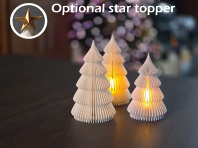 Minimalist Christmas tree with optional star