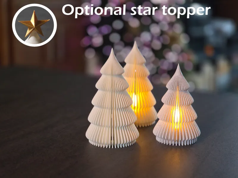 Minimalist Christmas tree with optional star
