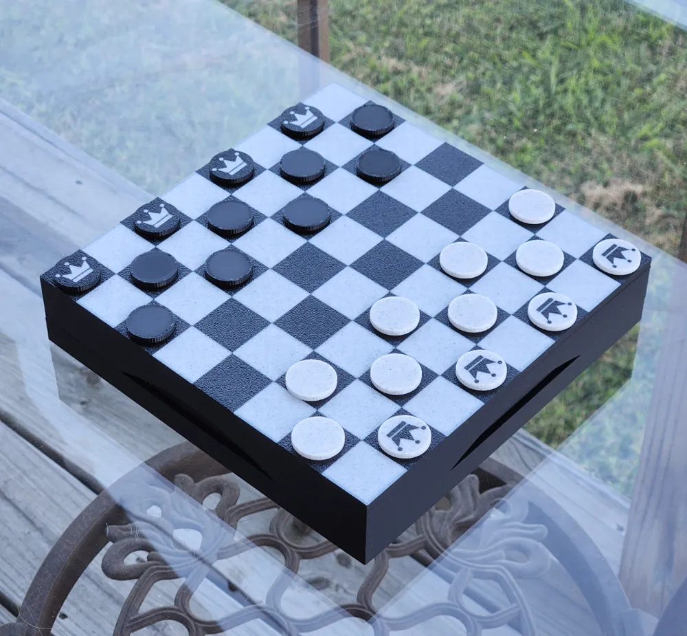 Checkers on the Move! Traveling Checkers Set by JC 3D MakerWorld