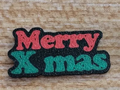"Merry X-mas" Tag