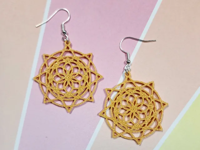 Sacred Geometry Earrings 03, No AMS, Quick Print