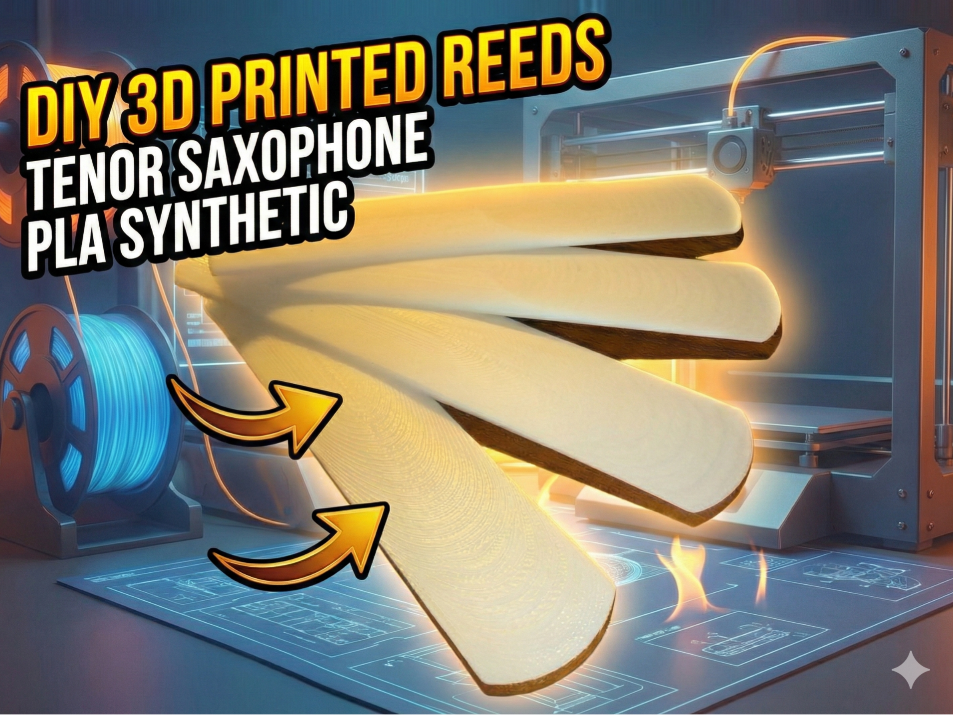 Synthetic tenor saxophone reed